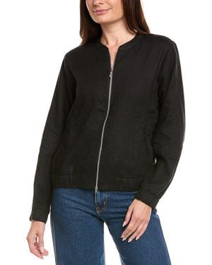 Tommy Bahama Two Palms Linen Bomber Jacket - Black