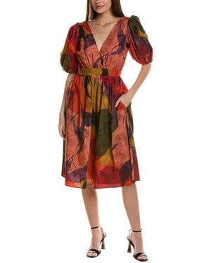 Hutch Kingston A-Line Midi Dress - Red