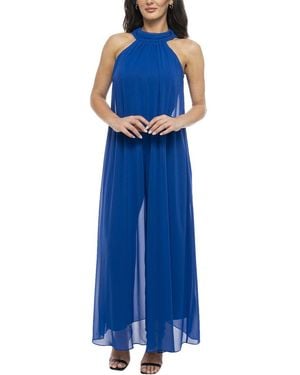 Marina Halter Jumpsuit - Blue