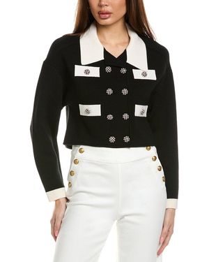 Alice + Olivia Verdell Wool-Blend Jumper Jacket - Black