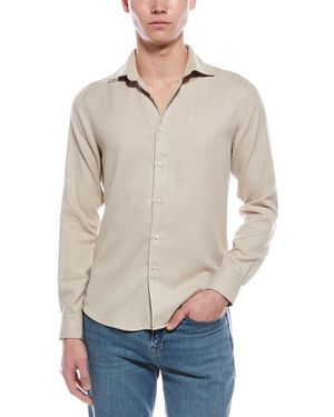 Reiss Chaser Brushed Shirt - Natural