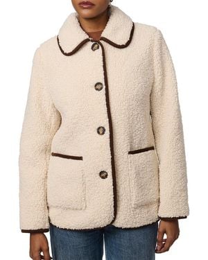 Bernardo Medium Sherpa Coat - Natural