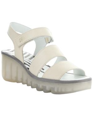 Fly London Bexy Leather Sandal - White