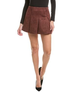 Laundry by Shelli Segal Pleated Mini Skirt - Brown