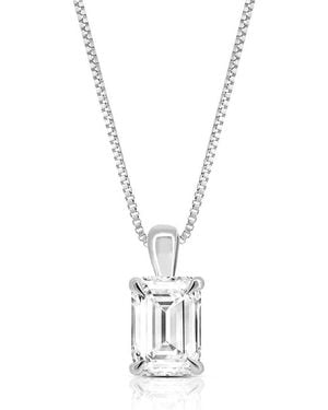 Amairah 14K 2.00 Ct. Tw. Lab-Grown Diamond Solitaire Pendant Necklace - White