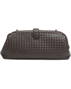 Tiffany & Fred Paris Leather Clutch/Shoulder Bag - Grey