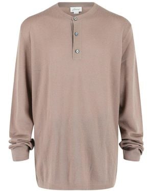 Brioni Cashmere Henley Jumper - Brown