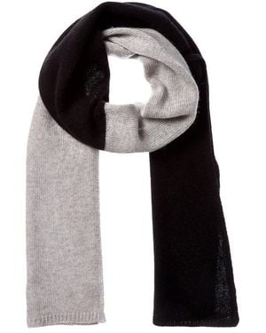 Portolano Colorblocked Cashmere Scarf - Black