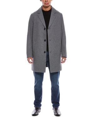 Cole Haan Wool-Blend Overcoat - Grey