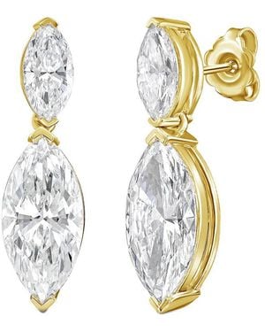 Diana M. Jewels Diana M. 14K 10.00 Ct. Tw. Lab-Grown Diamond Drop Earrings - White
