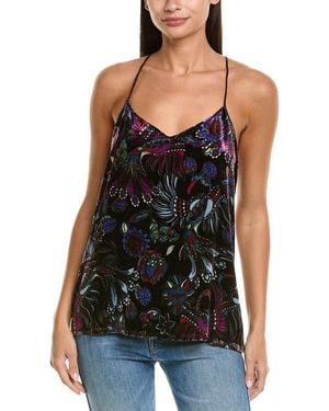 Johnny Was Velvet Silk-Blend Tank - Black