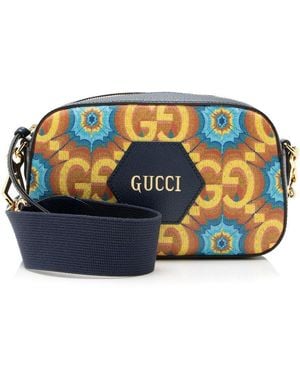 Gucci Gg Kaleidoscope Canvas 100Th Anniversary Messenger (Authentic Pre- Loved) - Blue