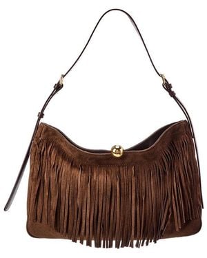Furla Sfera Soft Large Leather Shoulder Bag - Brown