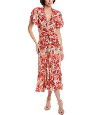Cinq À Sept Damask Peeta Dress - Red