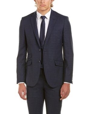 English Laundry 2Pc Wool Suit With Flat Pant - Blue