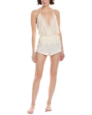 Flora Nikrooz Charmeuse Romper - White