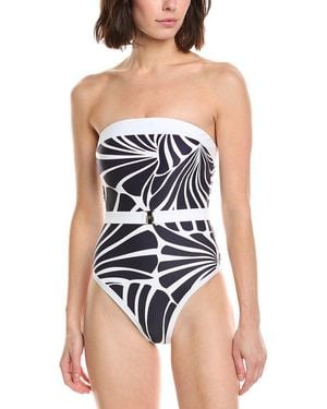 MILLY Ravello Abstract Kai Print One-Piece - Black