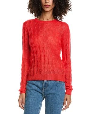 Prada Cable Knit Mohair-Blend Jumper - Red