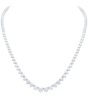 Diana M. Jewels Diana M. 14K 30.00 Ct. Tw. Lab-Grown Diamond Riviera Necklace - White