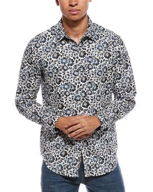 Robert Graham Hatley Classic Fit Woven Shirt - Gray