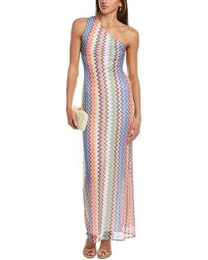 Missoni Abito Lungo Maniche Maxi Dress - Red