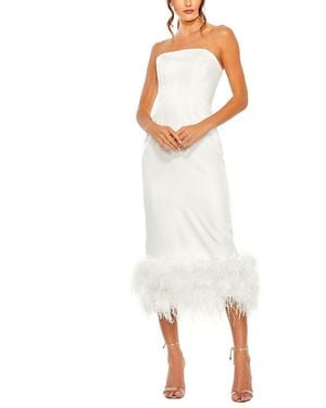 Mac Duggal Column Midi Dress - White