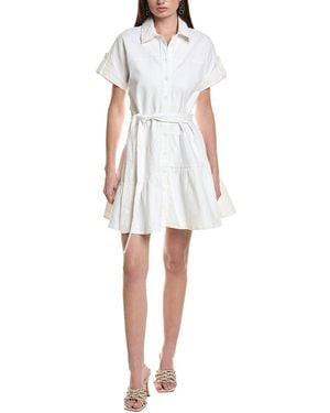 AREA STARS Denim Mini Dress - White