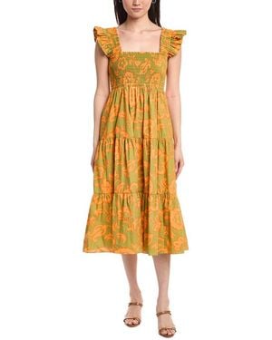 FLORA BEA NYC Kandi Midi Dress - Yellow