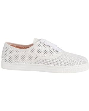 Agl Attilio Giusti Leombruni Tessy Perforated Leather Trainer - White