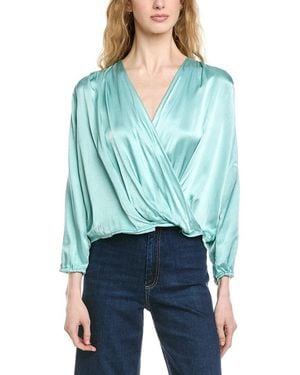 Michael Stars Vita Surplice Top - Blue