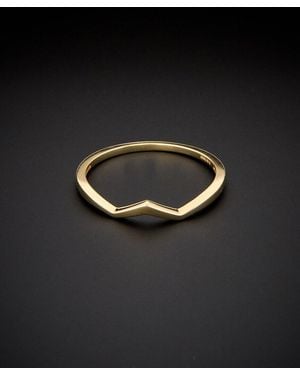 Italian Gold 14K Chevron Ring - Black