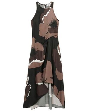 Reiss Michalie Floral Print Dress - Black