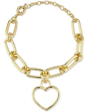 Sphera Milano 18K Plated Open Heart Bracelet - Metallic