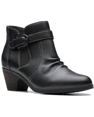 Clarks Emily2 Opal Leather Boot - Black