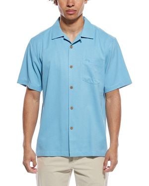 Tommy Bahama Coastal Breeze Check Silk-Blend Shirt - Blue