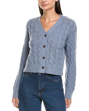 NAADAM Wool & Cashmere-Blend Cardigan - Blue