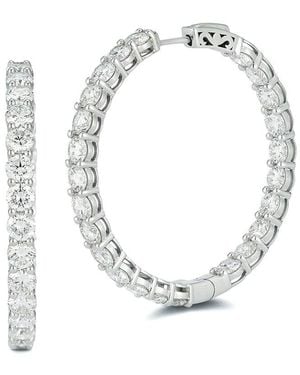 Lab Grown Diamonds 14K 8.01 Ct. Tw. Lab-Grown Diamond Earrings - Metallic