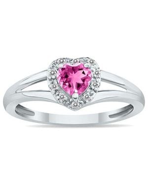 Gem Spark 14K 0.51 Ct. Tw. Diamond & Topaz Ring - Pink