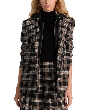 Alice + Olivia Jordan Removable Hoodie Blazer - Black