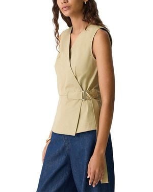 Theory Chino Wrap Top - Blue