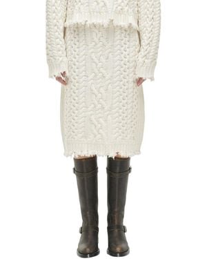 Jonathan Simkhai Brioni Wool Mini Skirt - Natural