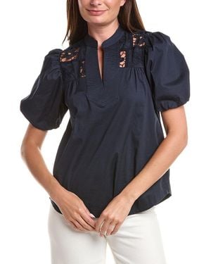 Tahari A-Line Blouse - Blue