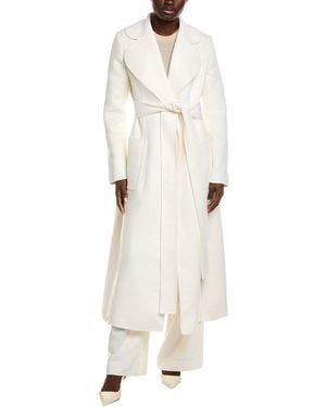 Michael Kors Michael Kors Wool & Angora-Blend Trench Coat - White