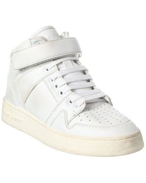 Saint Laurent Lax Leather Trainer - White