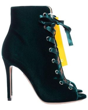 Giuseppe Zanotti Velvet Ankle Boots. (Authentic Pre-Loved) - Blue