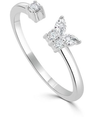 Sabrina Designs 14K 0.19 Ct. Tw. Diamond Butterfly Ring - White