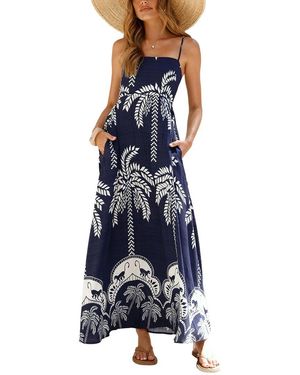 LOEY Printed Maxi Dress - Blue