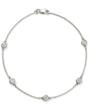 Suzy Levian 14k 0.75 Ct. Tw. Diamond Station Bracelet - Metallic