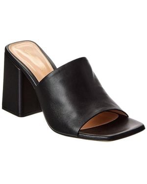 Gianvito Rossi Wynn 85 Leather Sandal - Black