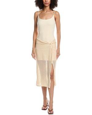 Project Social T 2Pc Shoreline Twisted Heavy Mesh Skirt - Natural